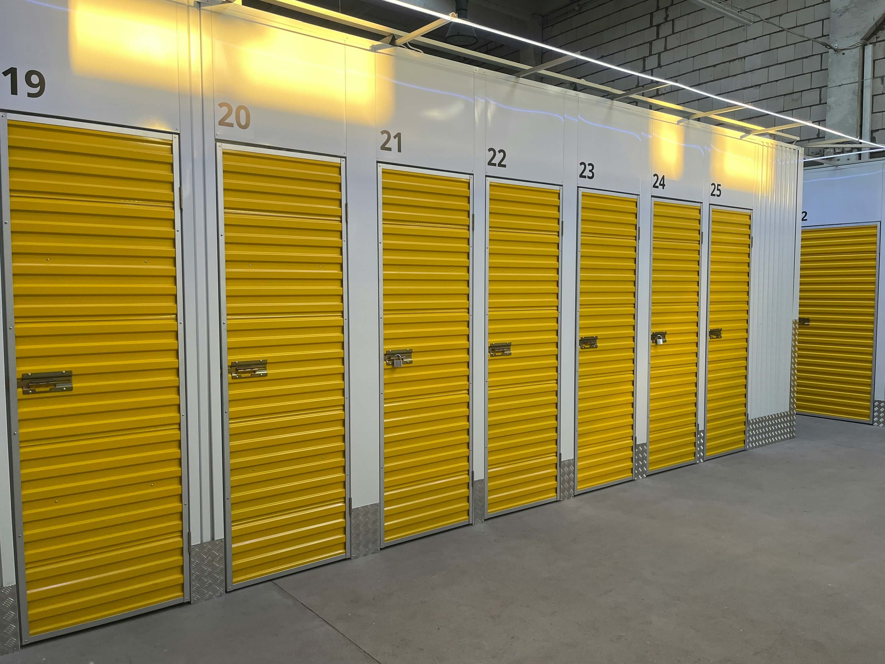 Yellow Self Storage Units